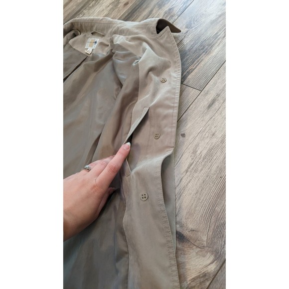 Gallery Women's L Khaki Tan Water Repellent Fully Lined Trench Coat - Picture 9 of 16